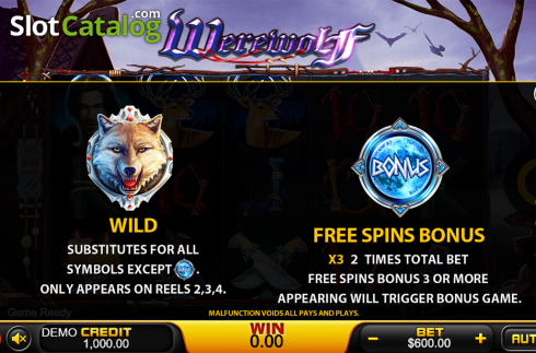 Скрин7. Werewolf (PlayStar) слот