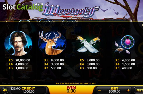 Скрин8. Werewolf (PlayStar) слот