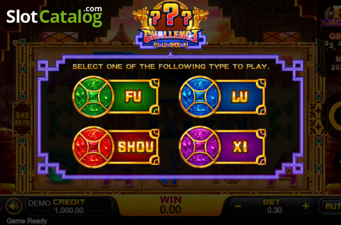 Скрин2. Challenge Fu Lu Shou Xi слот