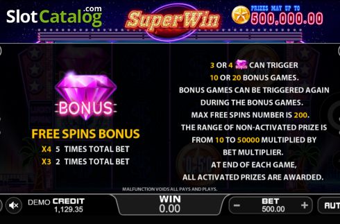 Скрин7. Super Win (PlayStar) слот