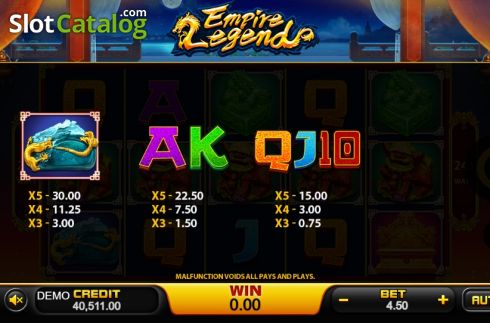 Скрин8. Empire Legend слот