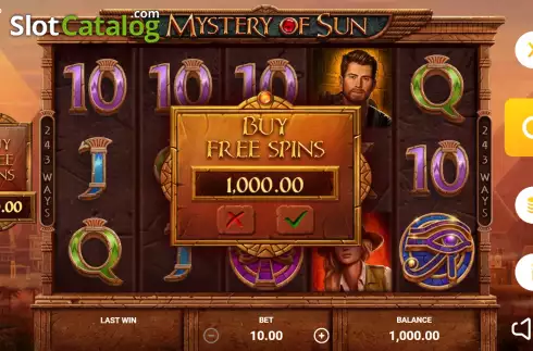 Скрин6. Mystery of Sun слот