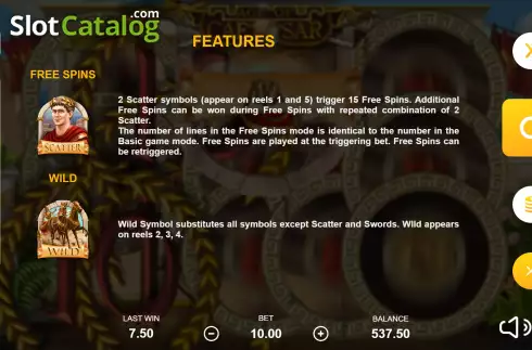 Скрин7. Age of Caesar (Playbro) слот
