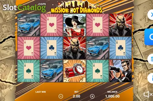 Скрин2. Mission Hot Diamonds слот