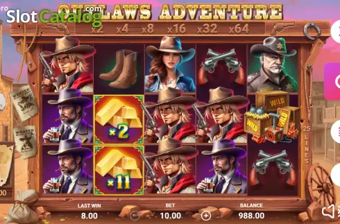 Скрин2. Outlaws Adventure слот