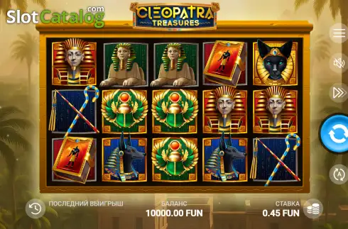 Скрин2. Cleopatra Treasures слот