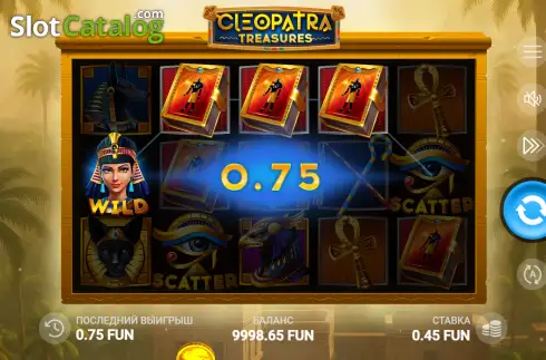 Скрин3. Cleopatra Treasures слот