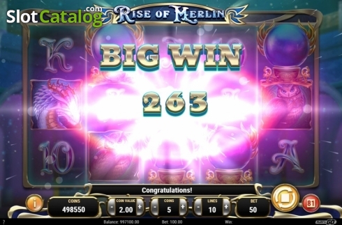 Скрин5. Rise of Merlin слот