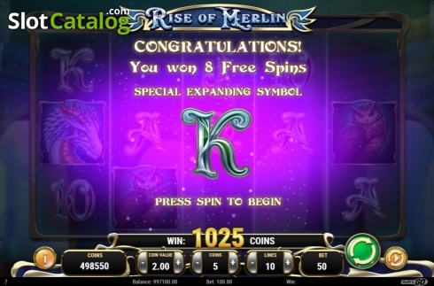 Скрин6. Rise of Merlin слот