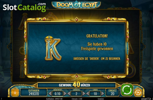 Скрин6. Doom of Egypt слот