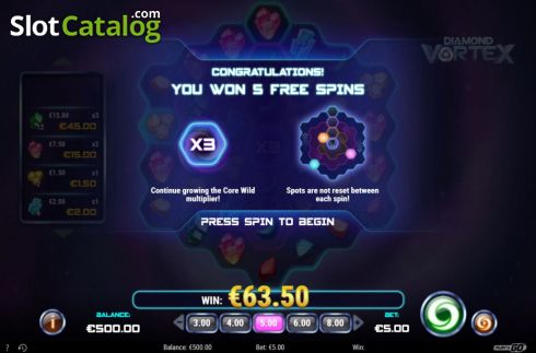 Скрин5. Diamond Vortex слот
