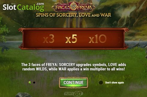 Скрин2. The Faces of Freya слот