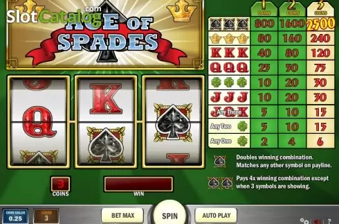 Скрин2. Ace of Spades слот
