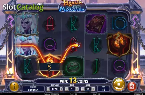Скрин4. Merlin and the Ice Queen Morgana слот