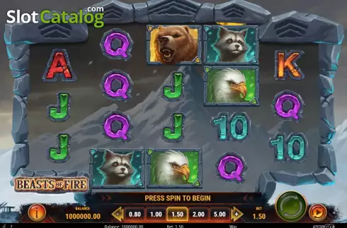 Скрин4. Beasts of Fire слот