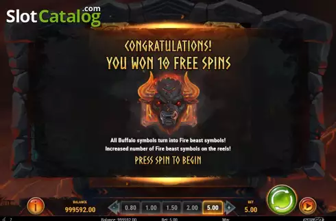 Скрин8. Beasts of Fire слот