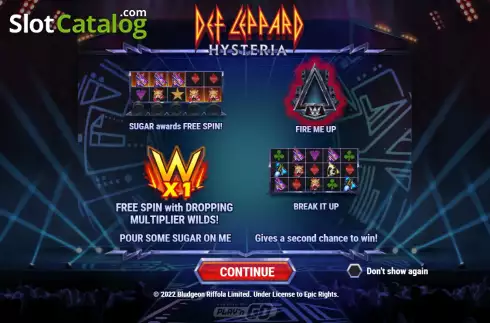 Скрин2. Def Leppard Hysteria слот