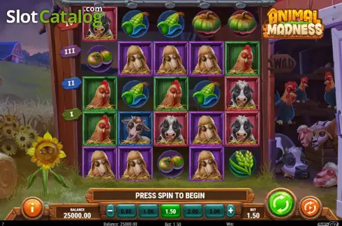 Скрин3. Animal Madness слот