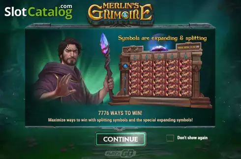 Скрин2. Merlin's Grimoire слот