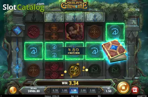 Скрин5. Merlin's Grimoire слот