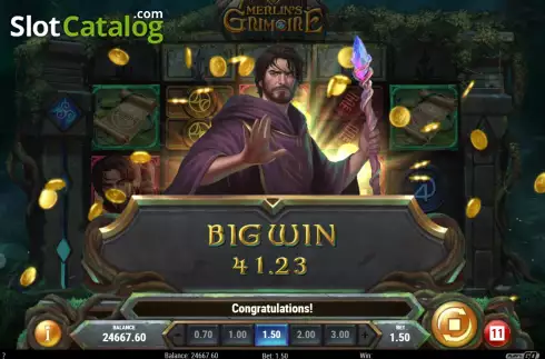 Скрин7. Merlin's Grimoire слот