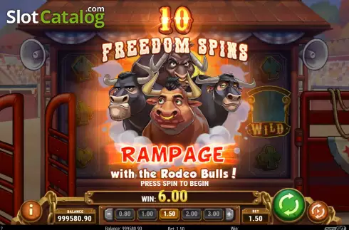 Скрин7. Bull in a Rodeo слот