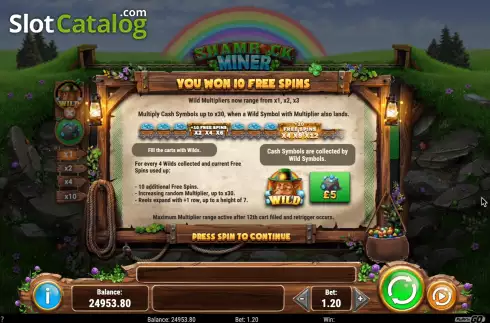 Скрин6. Shamrock Miner слот