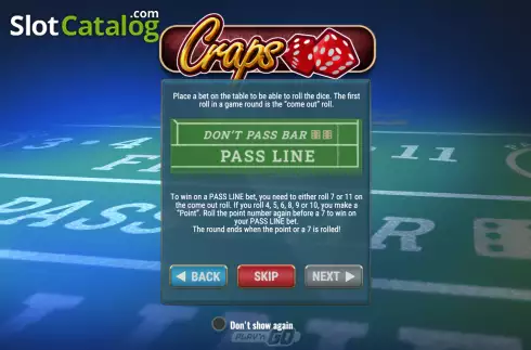 Скрин5. Craps (Play'n Go) слот