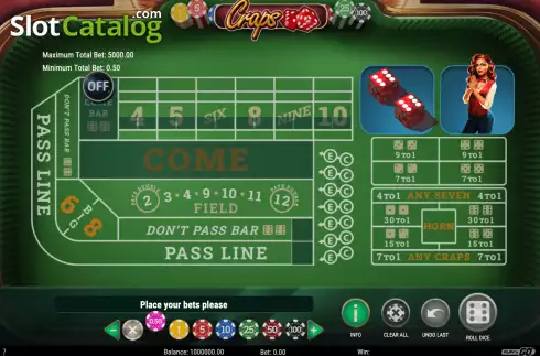 Скрин9. Craps (Play'n Go) слот