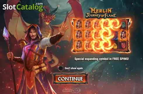 Скрин2. Merlin: Journey of Flame слот