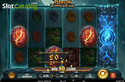 Скрин5. Merlin: Journey of Flame слот