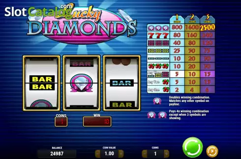 Скрин4. Lucky Diamonds слот