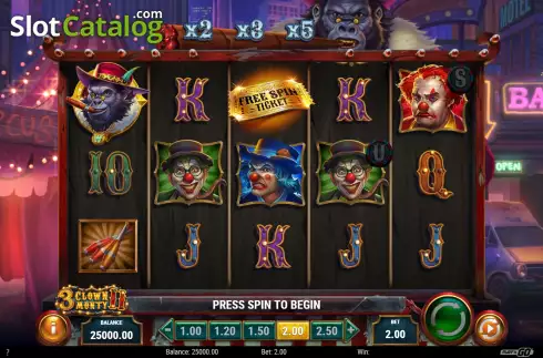 Скрин2. 3 Clown Monty 2 слот