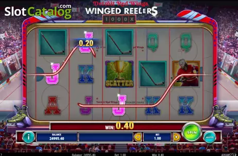 Скрин3. Detroit Red Wings Winged Reelers слот