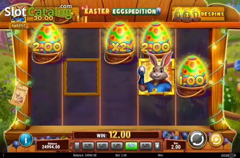 Скрин9. Easter Eggspedition слот