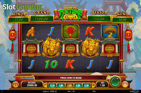 Скрин2. Gold of Fortune God слот