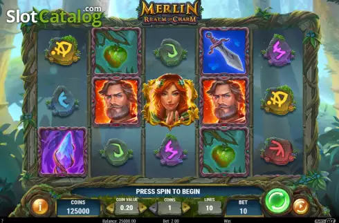 Скрин2. Merlin Realm of Charm слот