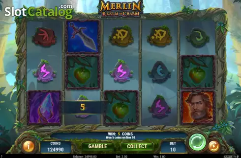 Скрин3. Merlin Realm of Charm слот