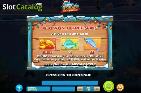 Скрин7. Boat Bonanza Christmas слот