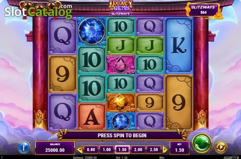 Скрин2. Legacy of Gems Blitzways слот
