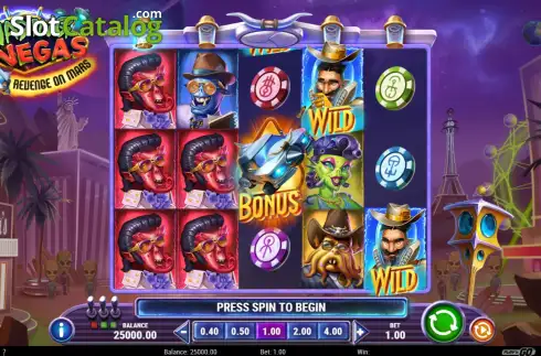 Скрин2. Invading Vegas Revenge on Mars слот