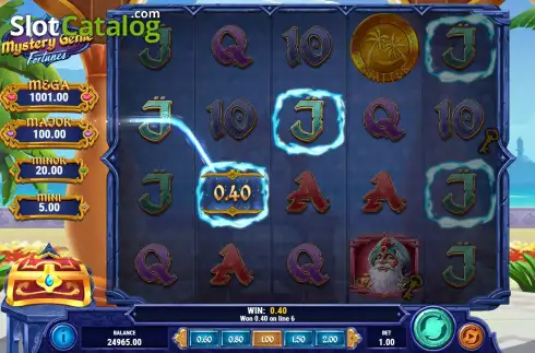 Скрин4. 1001 Mystery Genie Fortunes слот