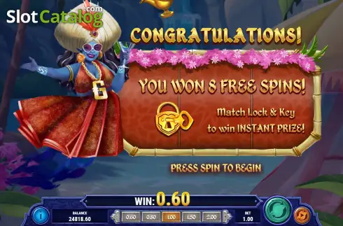 Скрин8. 1001 Mystery Genie Fortunes слот