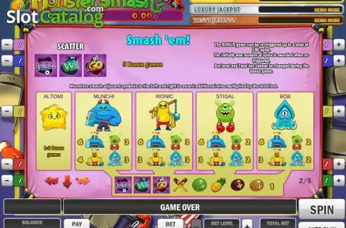 Скрин9. Monster Smash слот