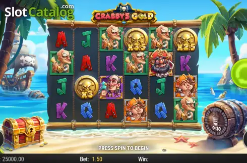 Скрин2. Crabby's Gold слот