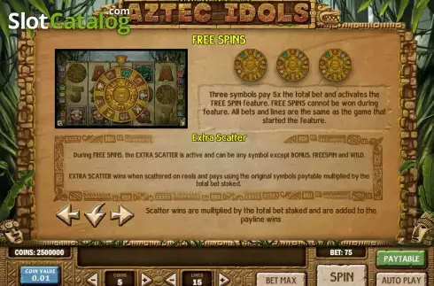 Скрин4. Aztec Idols слот