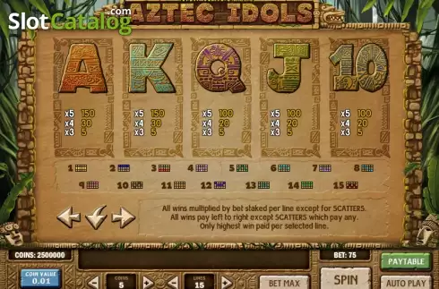 Скрин6. Aztec Idols слот
