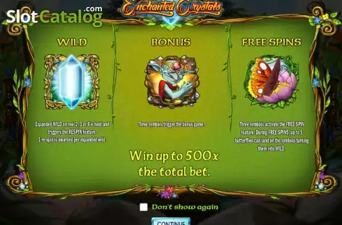 Скрин2. Enchanted Crystals (Play'n Go) слот