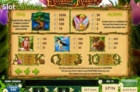 Скрин4. Enchanted Meadow слот