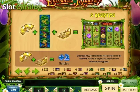 Скрин6. Enchanted Meadow слот